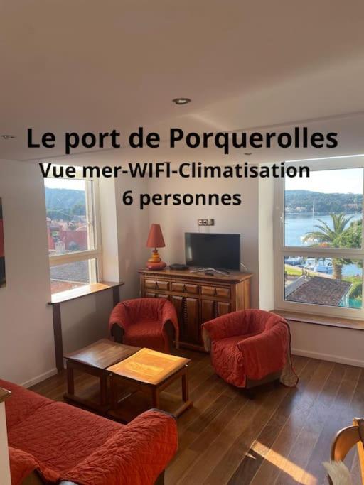Ile De Porquerolles : T3 Climatise Vue Mer エクステリア 写真